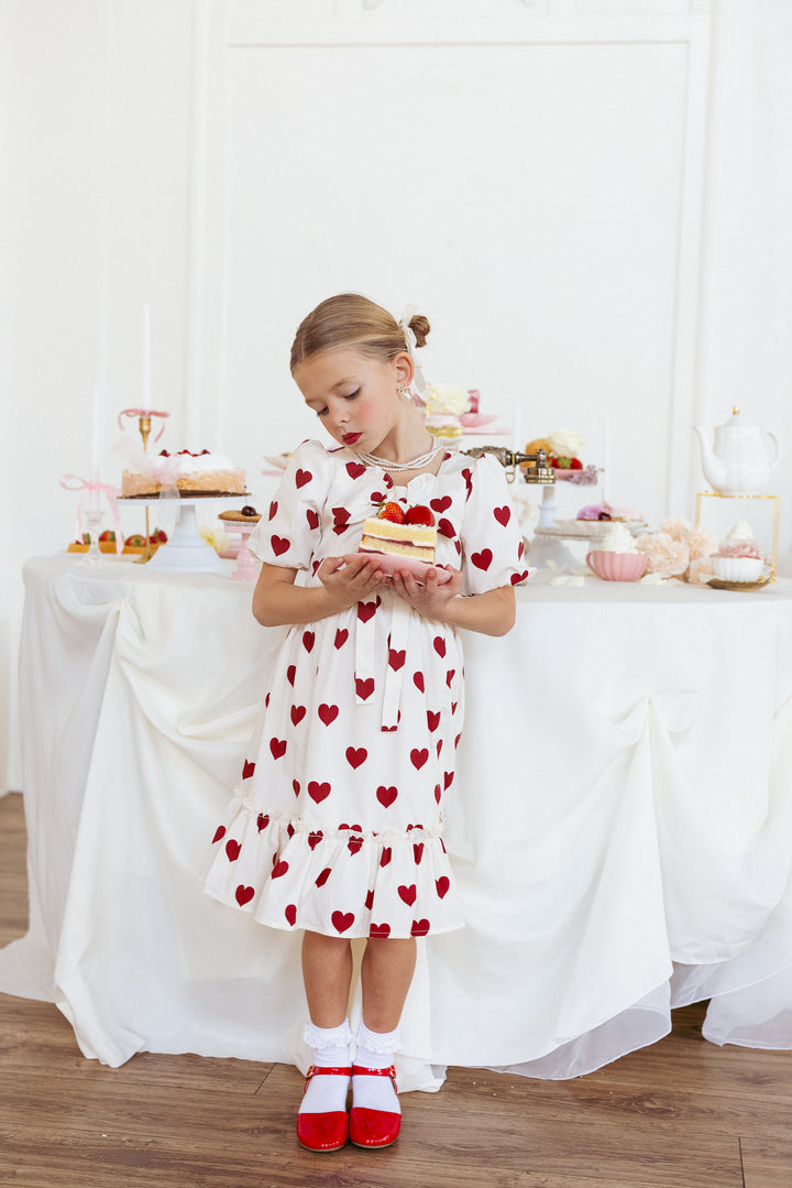 Mini Picnic Dress in Hearts