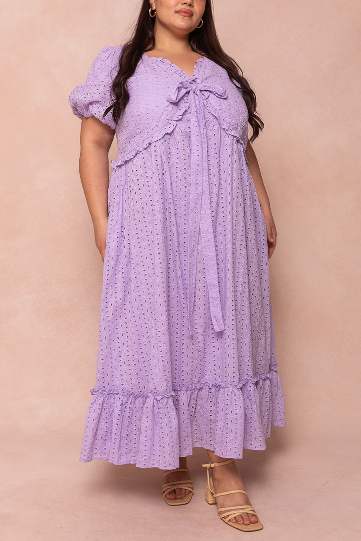 Picnic Dress in Lavender Eyelet