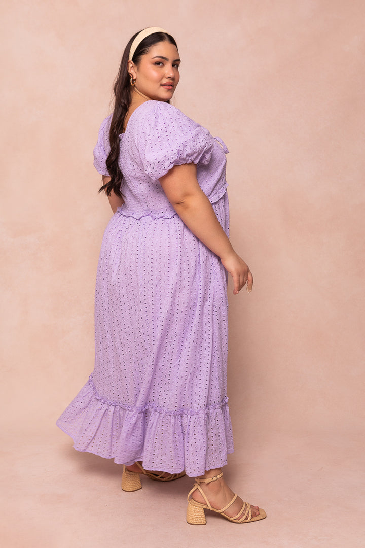 Picnic Dress in Lavender Eyelet