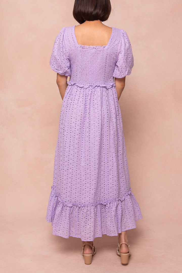 Picnic Dress in Lavender Eyelet