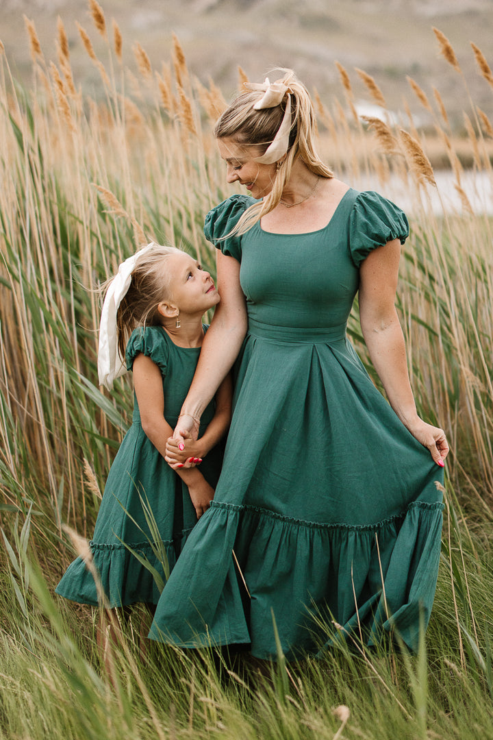 Dahlia Dress in Green - FINAL SALE