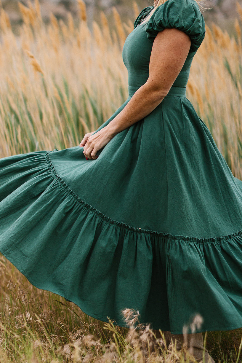 Dahlia Dress in Green - FINAL SALE