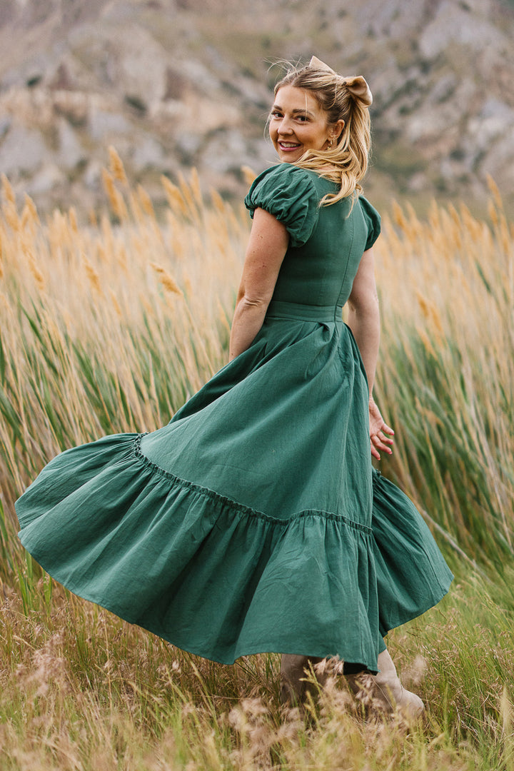 Dahlia Dress in Green - FINAL SALE