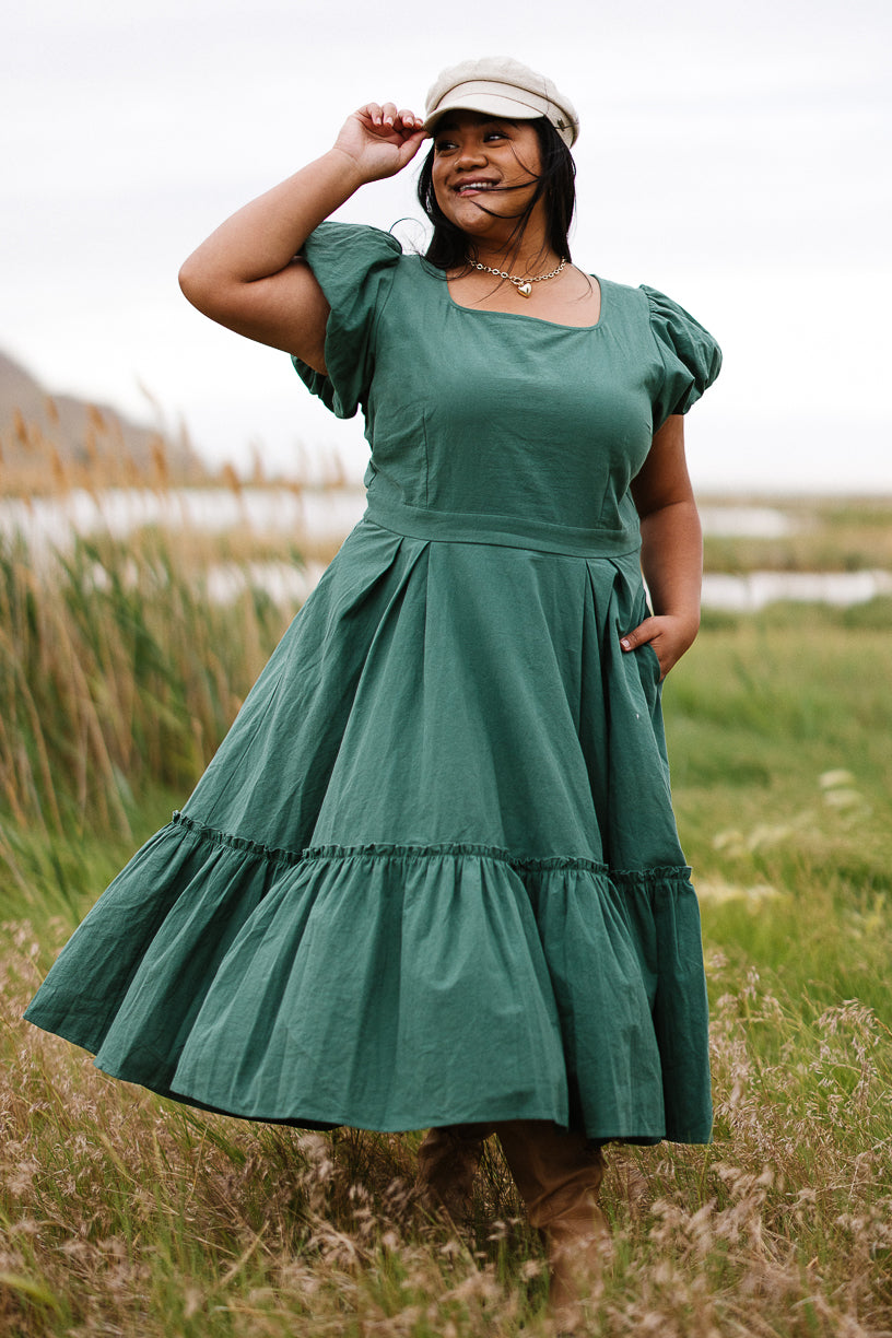 Dahlia Dress in Green - FINAL SALE