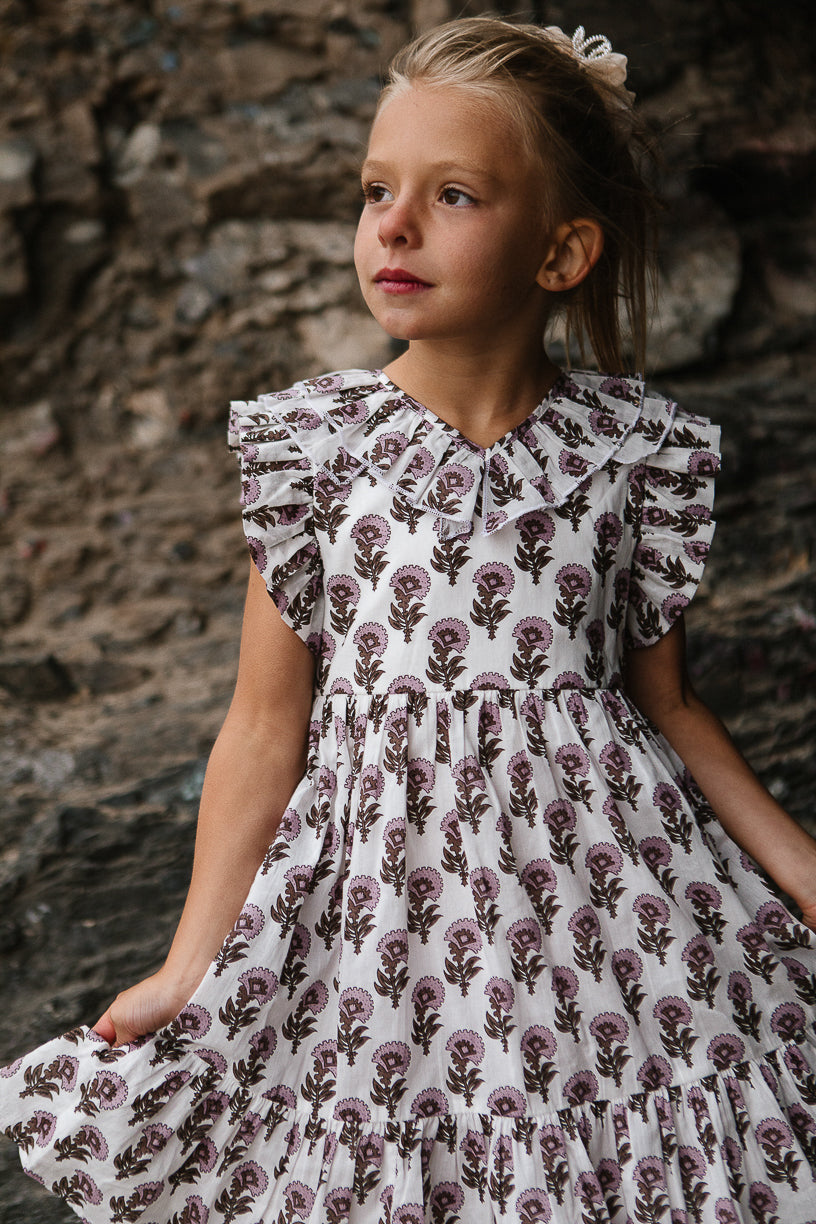 Mini Marjorie Dress in Block Print - FINAL SALE