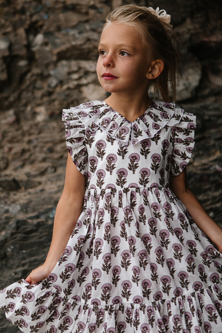 Mini Marjorie Dress in Block Print - FINAL SALE