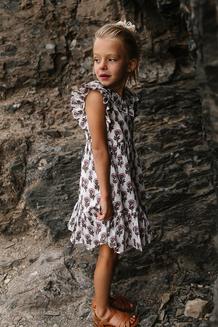 Mini Marjorie Dress in Block Print - FINAL SALE