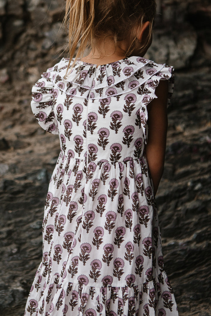 Mini Marjorie Dress in Block Print - FINAL SALE