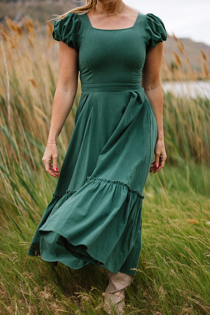 Dahlia Dress in Green - FINAL SALE