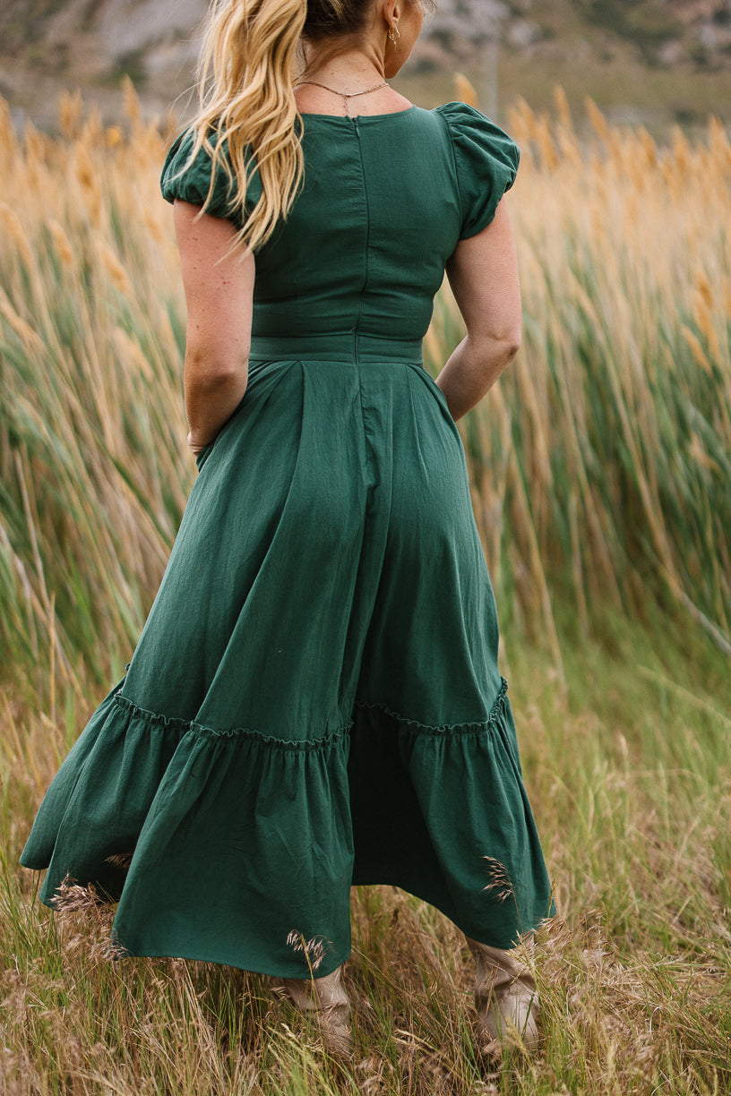 Dahlia Dress in Green - FINAL SALE