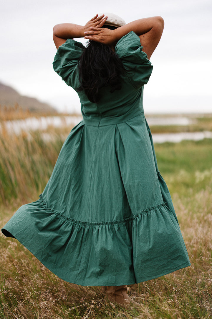 Dahlia Dress in Green - FINAL SALE