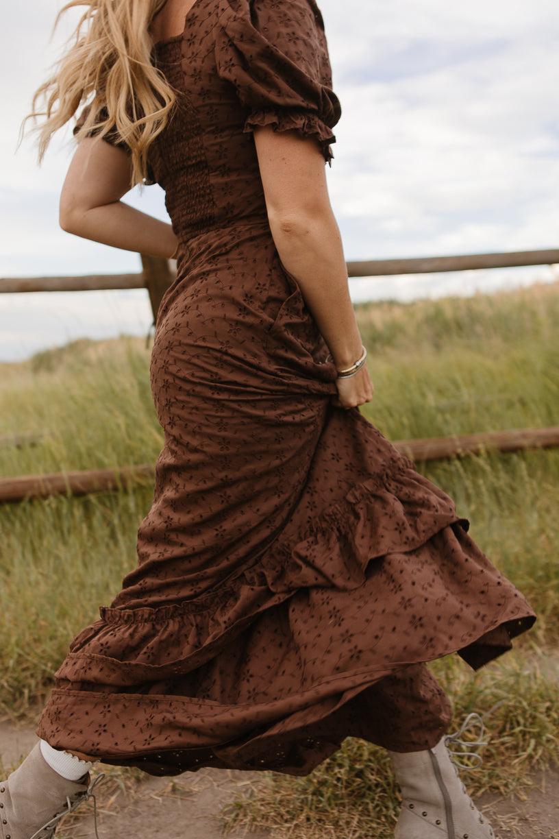 Rachel Dress in Brown - FINAL SALE