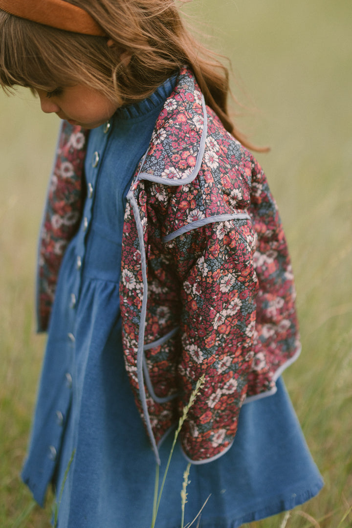 Mini Raquel Quilted Jacket in Floral - FINAL SALE