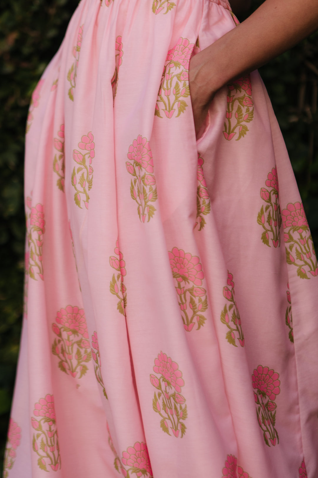 Rayna Dress in Pink Block Print