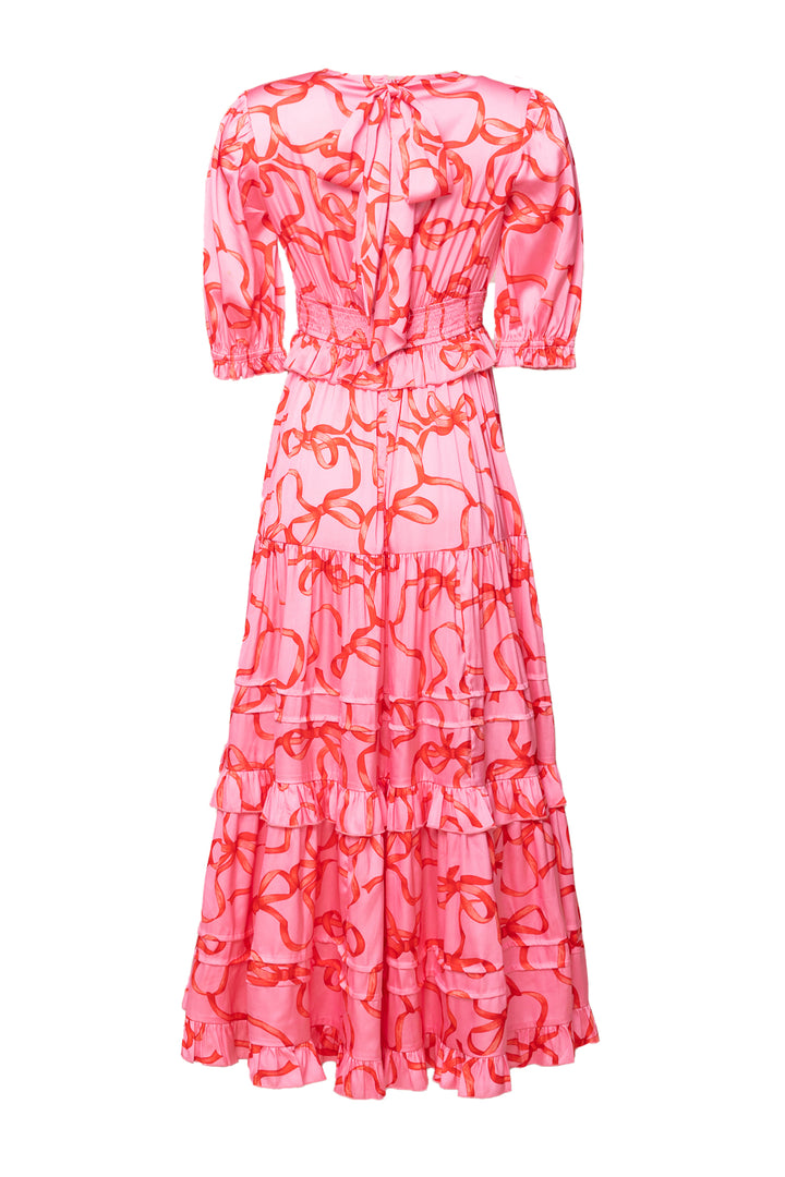 Ribbons and Bows Dress in Pink - FINAL SALE