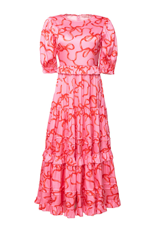 Ribbons and Bows Dress in Pink - FINAL SALE