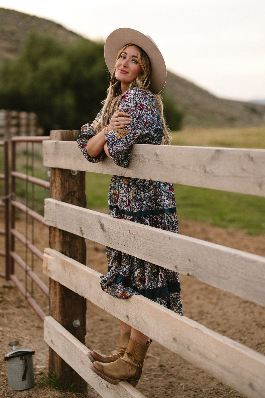 Roselyn Dress in Navy Floral - FINAL SALE