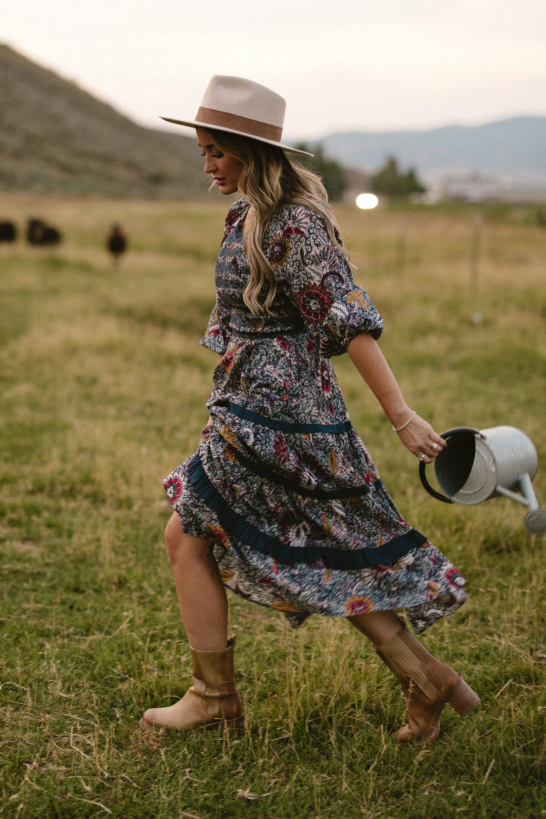 Roselyn Dress in Navy Floral - FINAL SALE