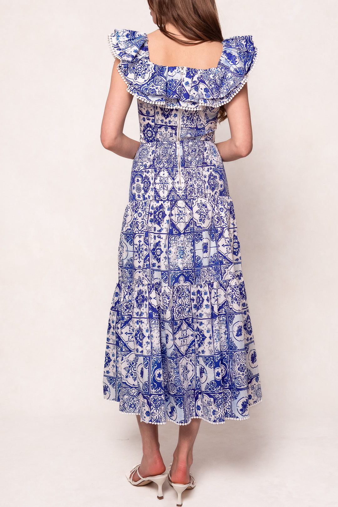 Rosina Skirt in Blue Tile