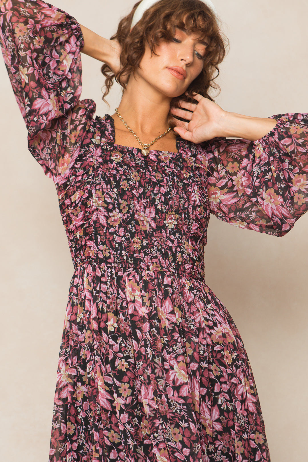 Sasha Dress in Faded Floral - FINAL SALE