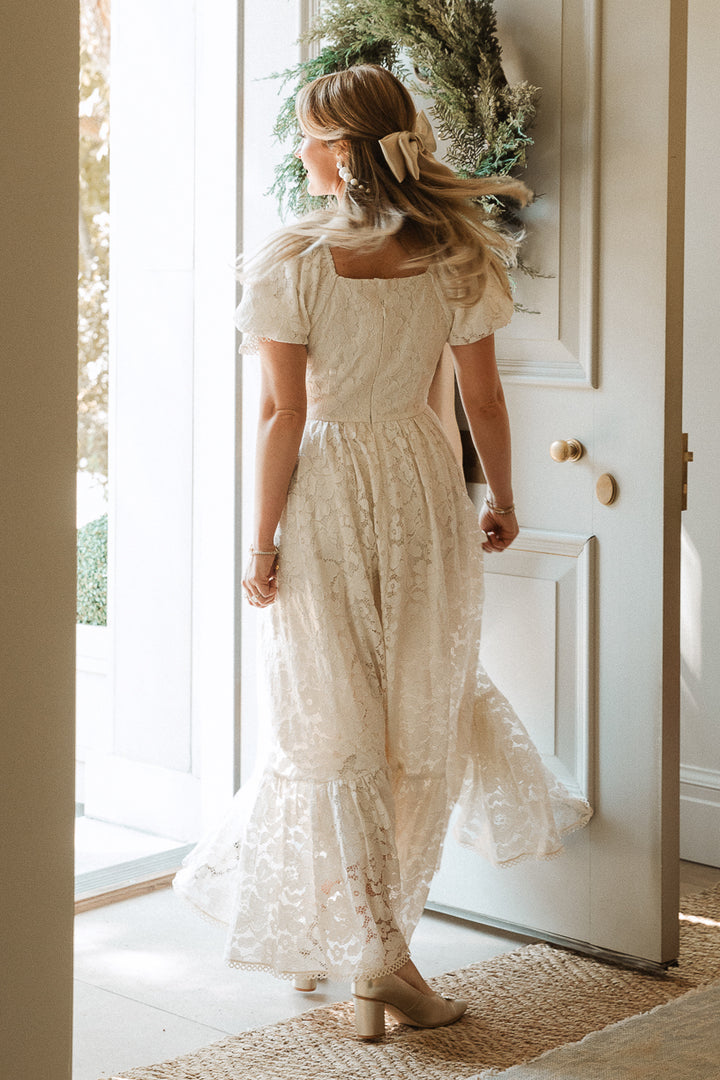 Secret Garden Dress in White Lace