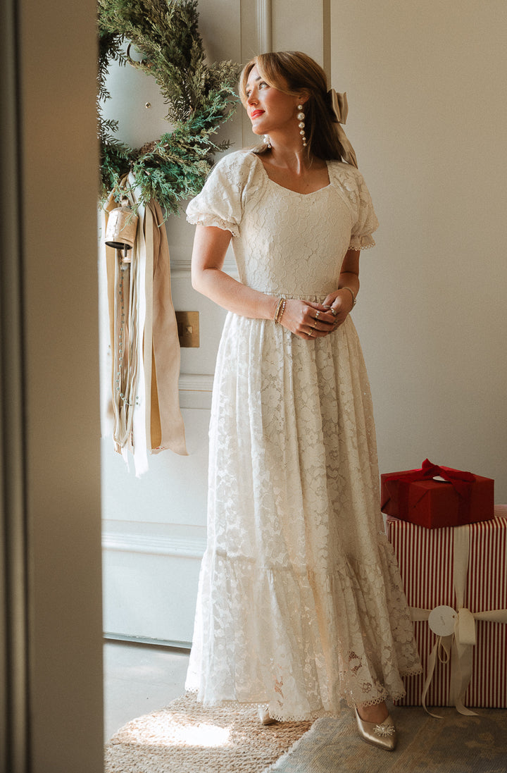 Secret Garden Dress in White Lace