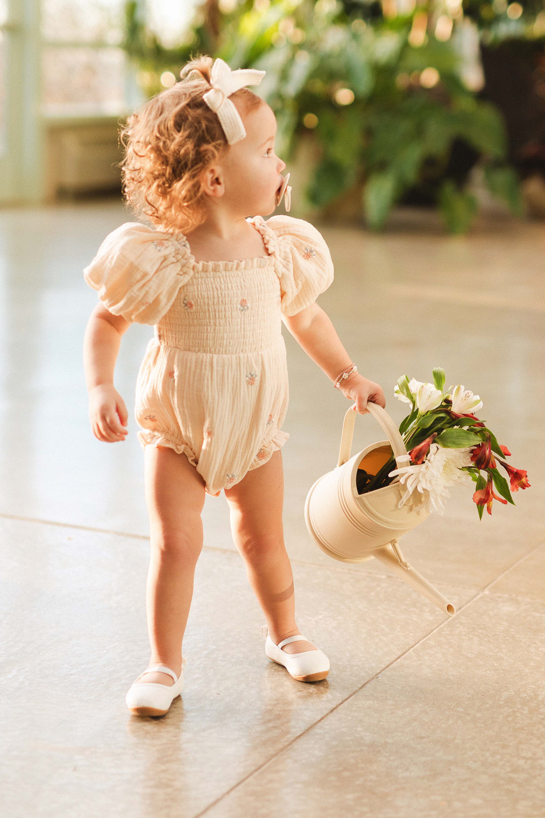 Baby Serendipity Romper in Cream Floral