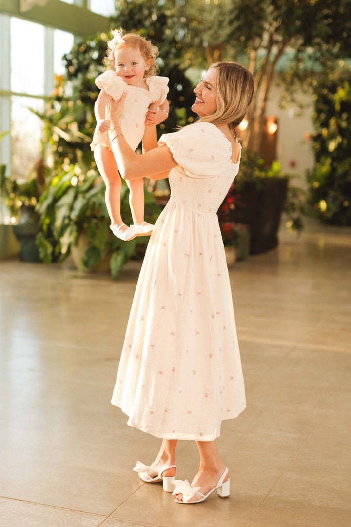 Baby Serendipity Romper in Cream Floral