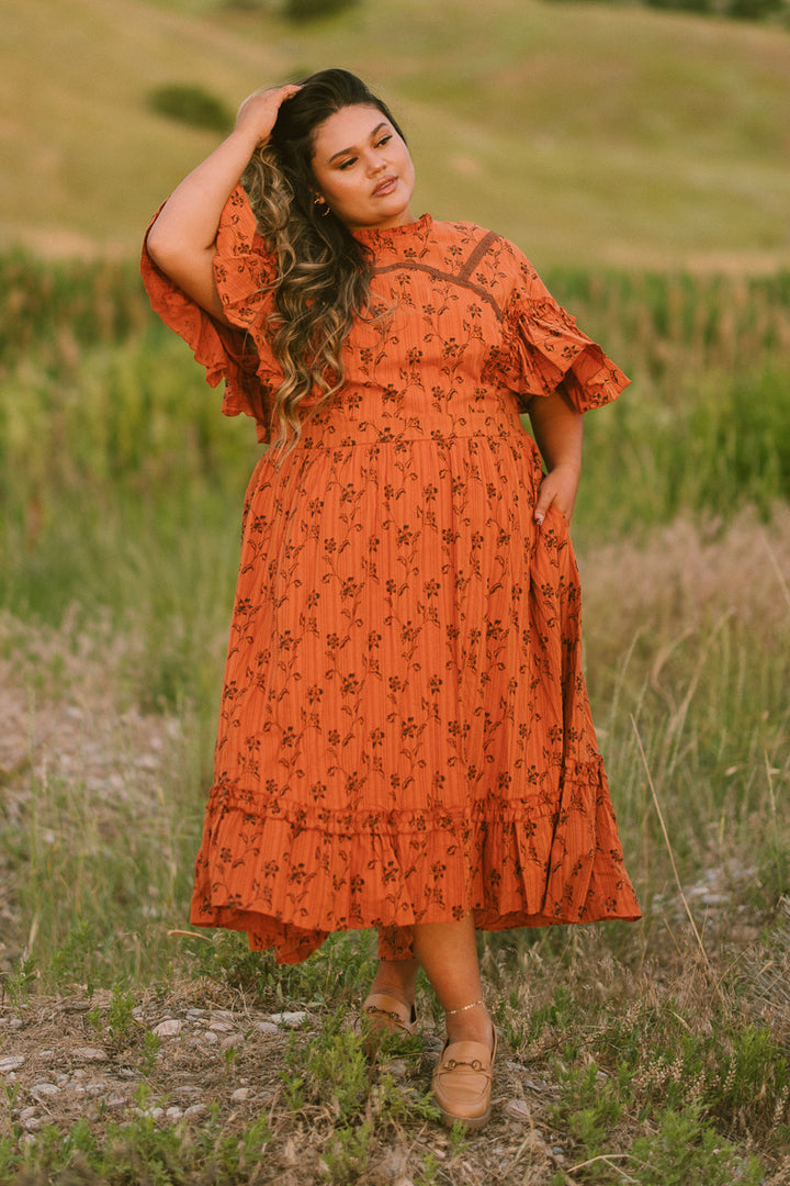 Shae Dress in Burnt Orange - FINAL SALE