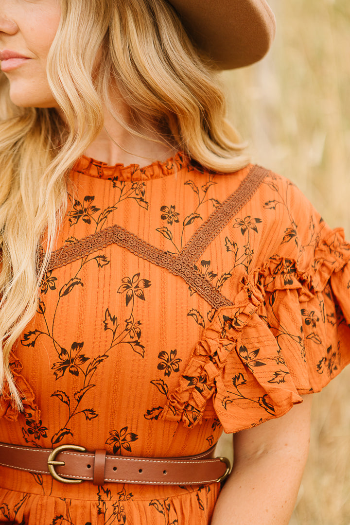 Shae Dress in Burnt Orange - FINAL SALE