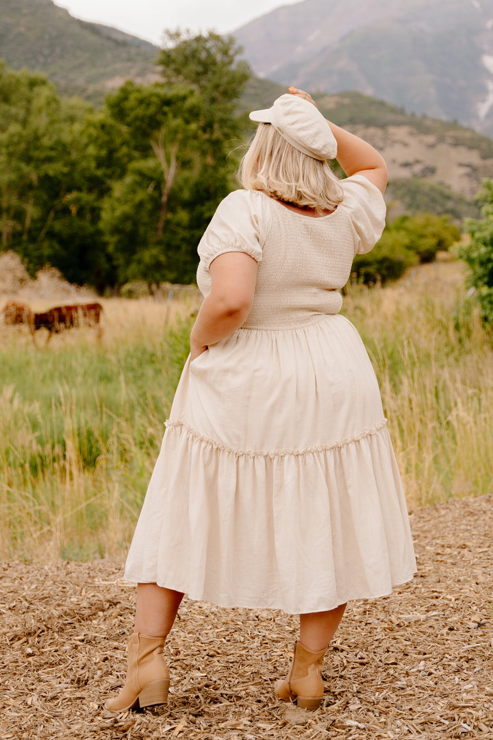 Sienna Dress in Cream-Adult