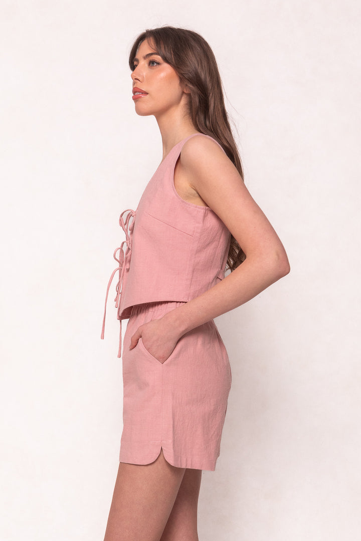 Skye Vest in Pink