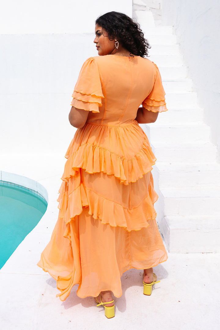 Solana Dress in Apricot - FINAL SALE