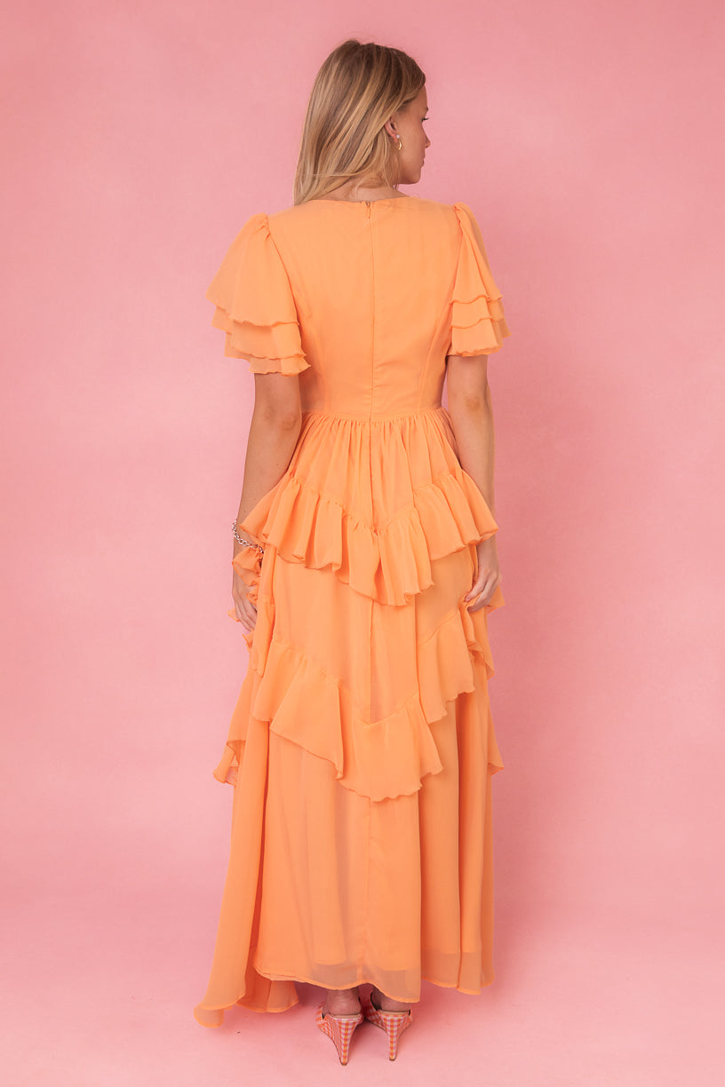 Solana Dress in Apricot - FINAL SALE