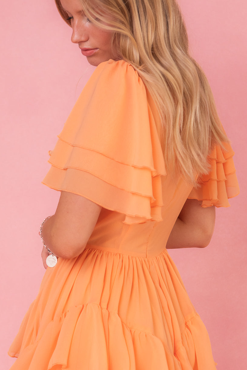 Solana Dress in Apricot - FINAL SALE