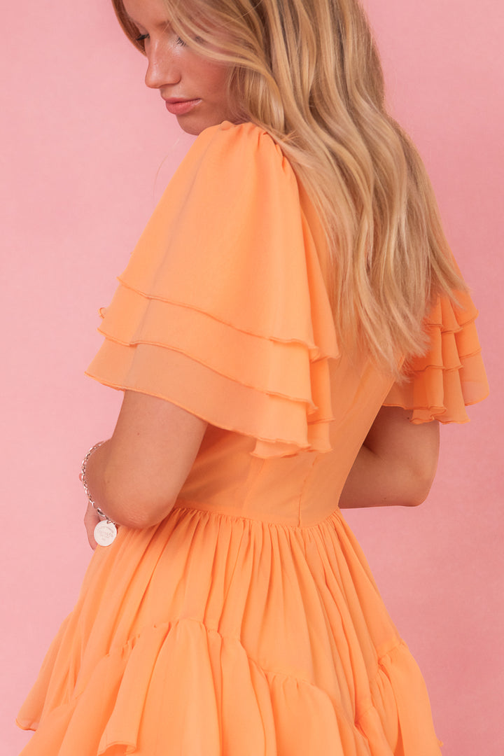 Solana Dress in Apricot - FINAL SALE