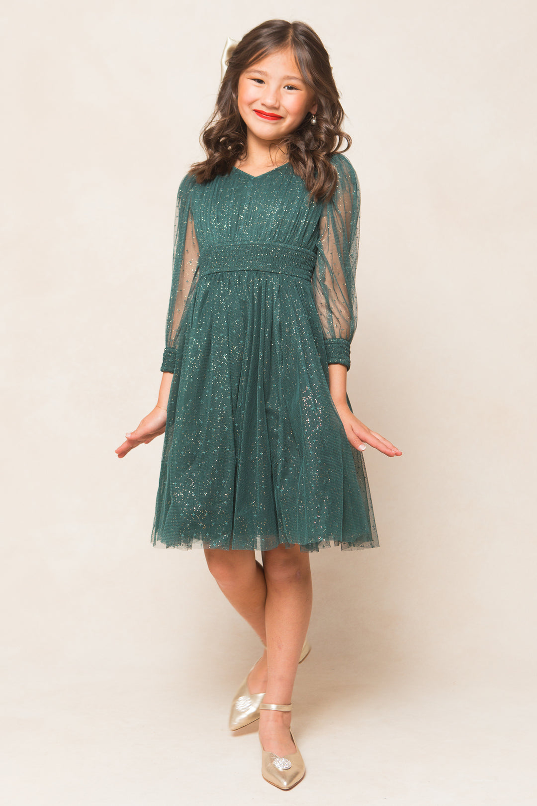 Mini Stella Dress in Emerald - FINAL SALE