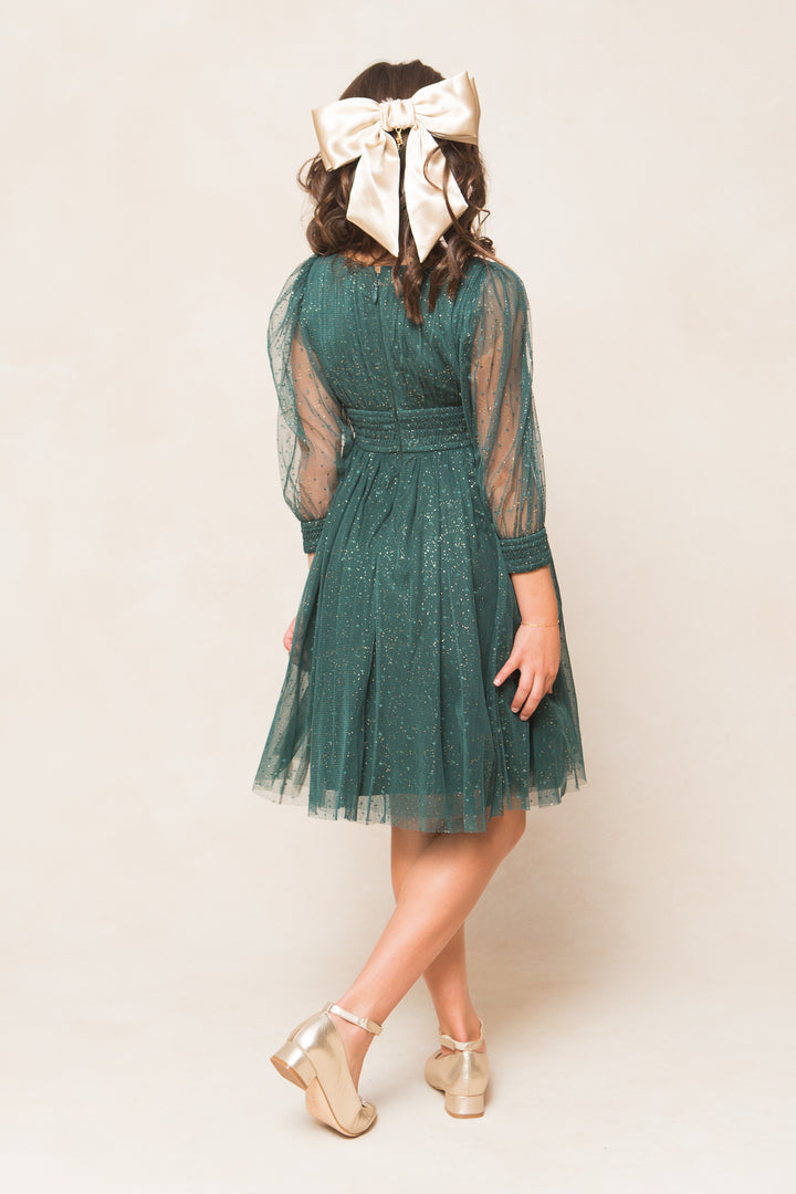 Mini Stella Dress in Emerald - FINAL SALE