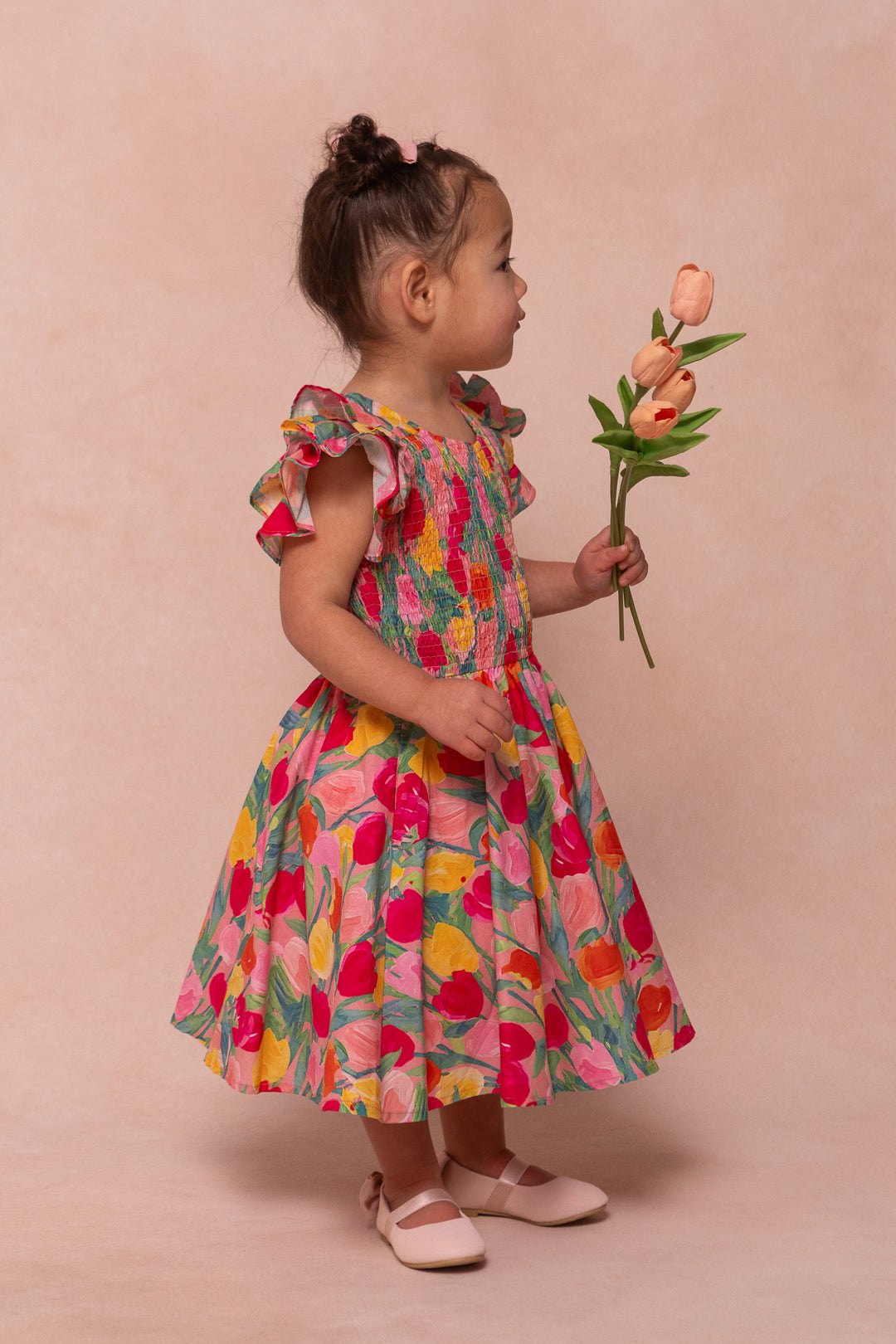 Mini Hattie Dress in Tulips