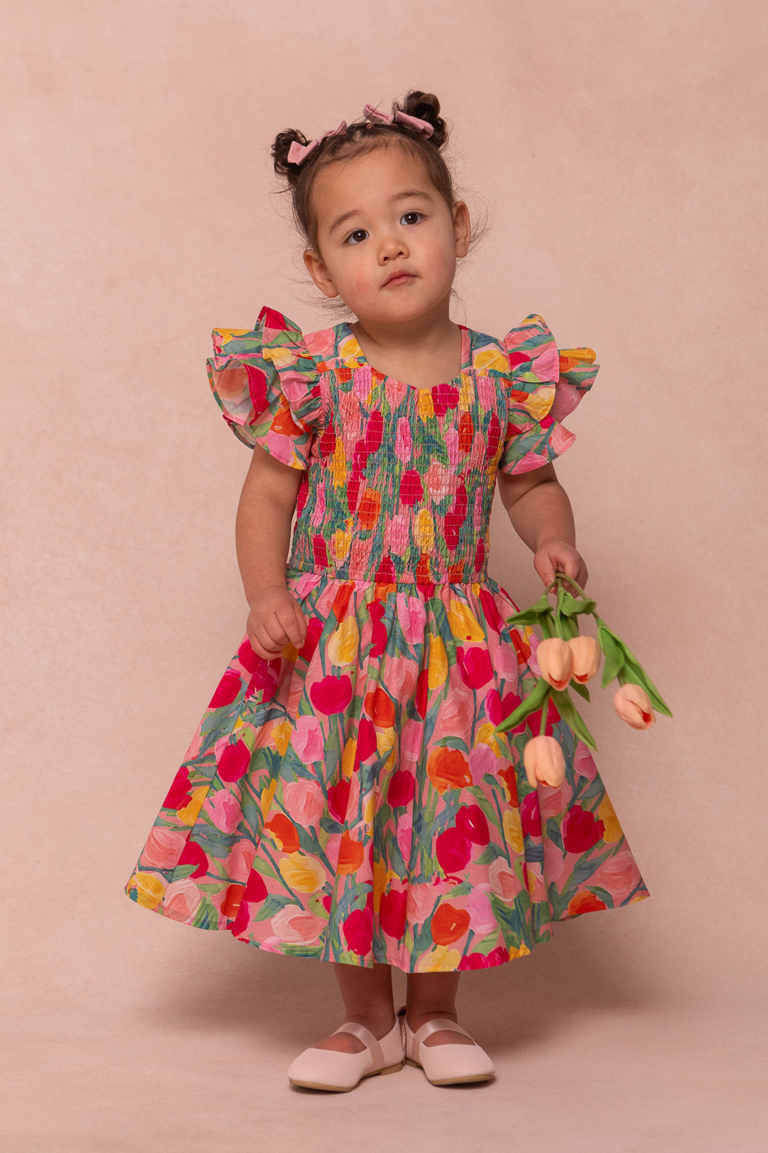 Mini Hattie Dress in Tulips