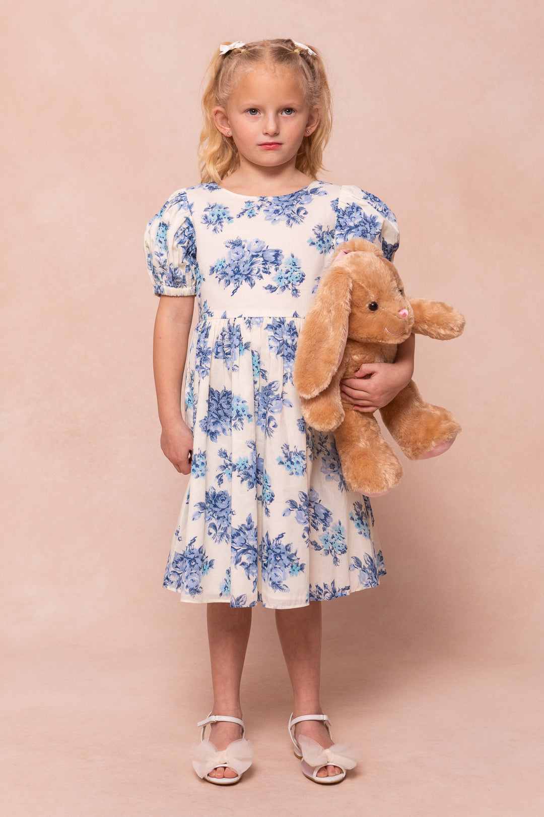 Mini Odette Dress in Blue Floral