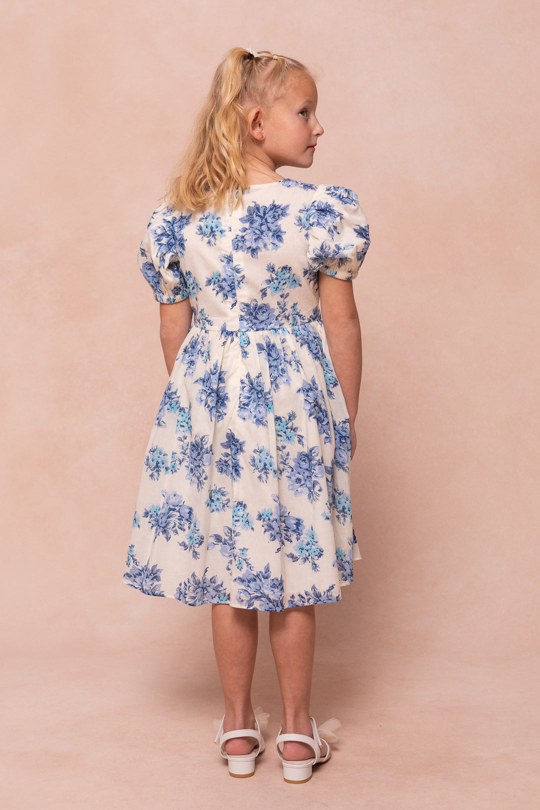 Mini Odette Dress in Blue Floral