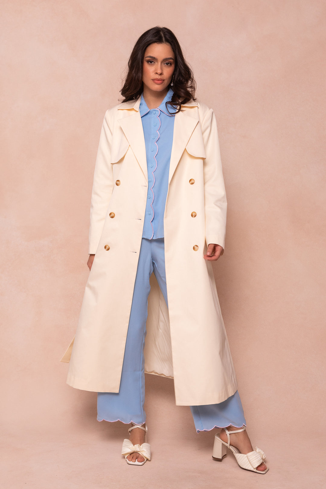 Hamilton Trench in Cream