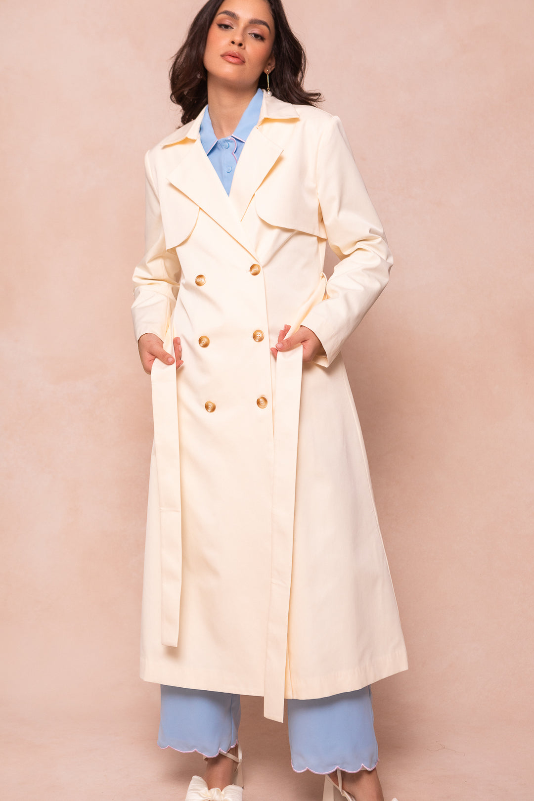 Hamilton Trench in Cream