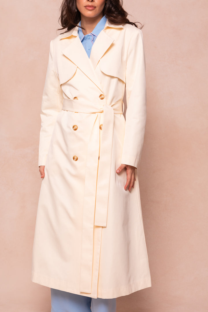 Hamilton Trench in Cream