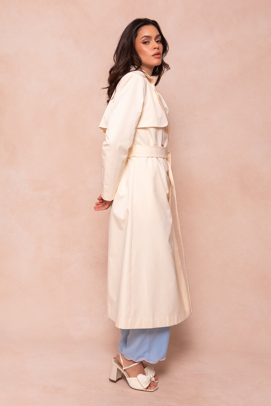 Hamilton Trench in Cream