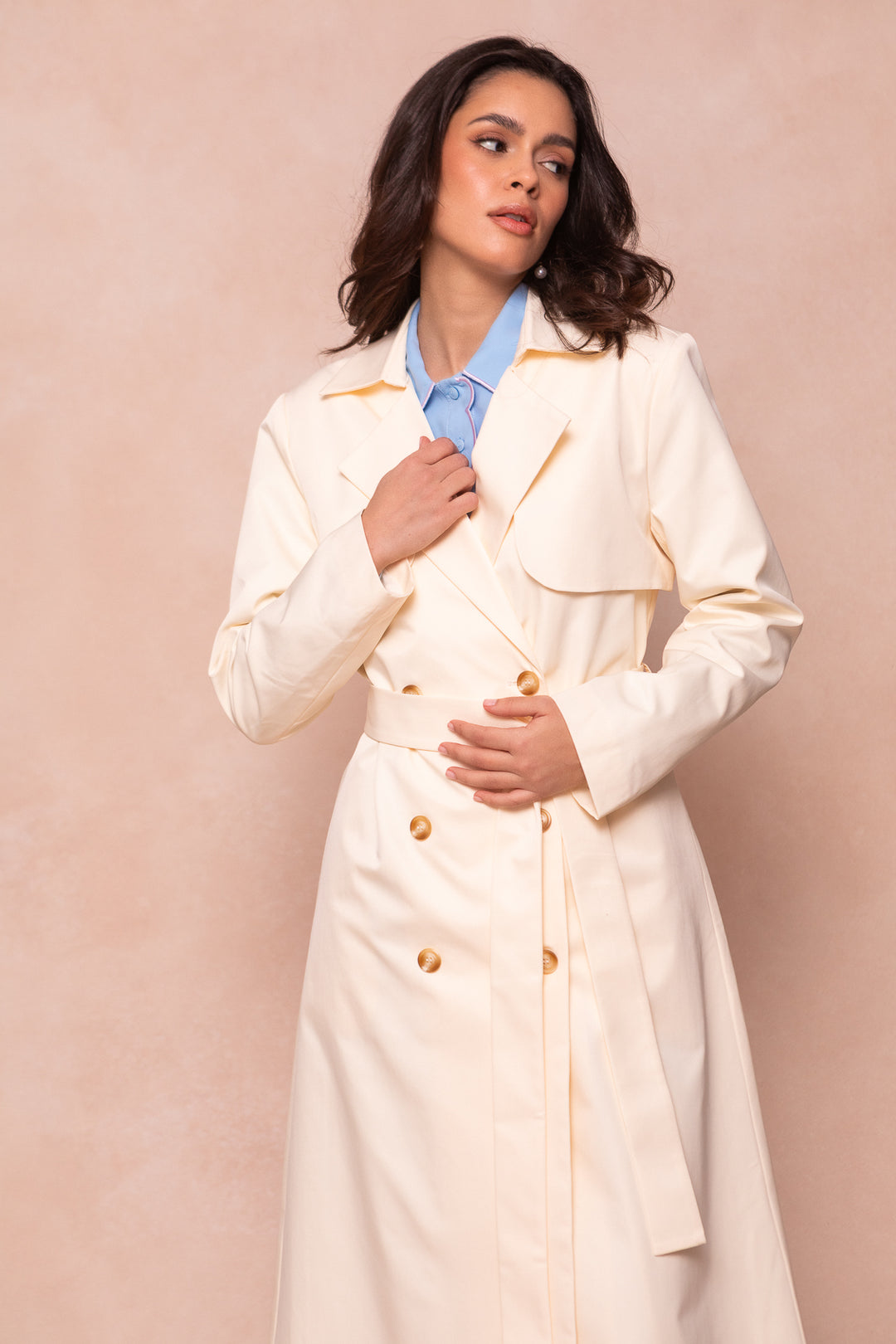 Hamilton Trench in Cream