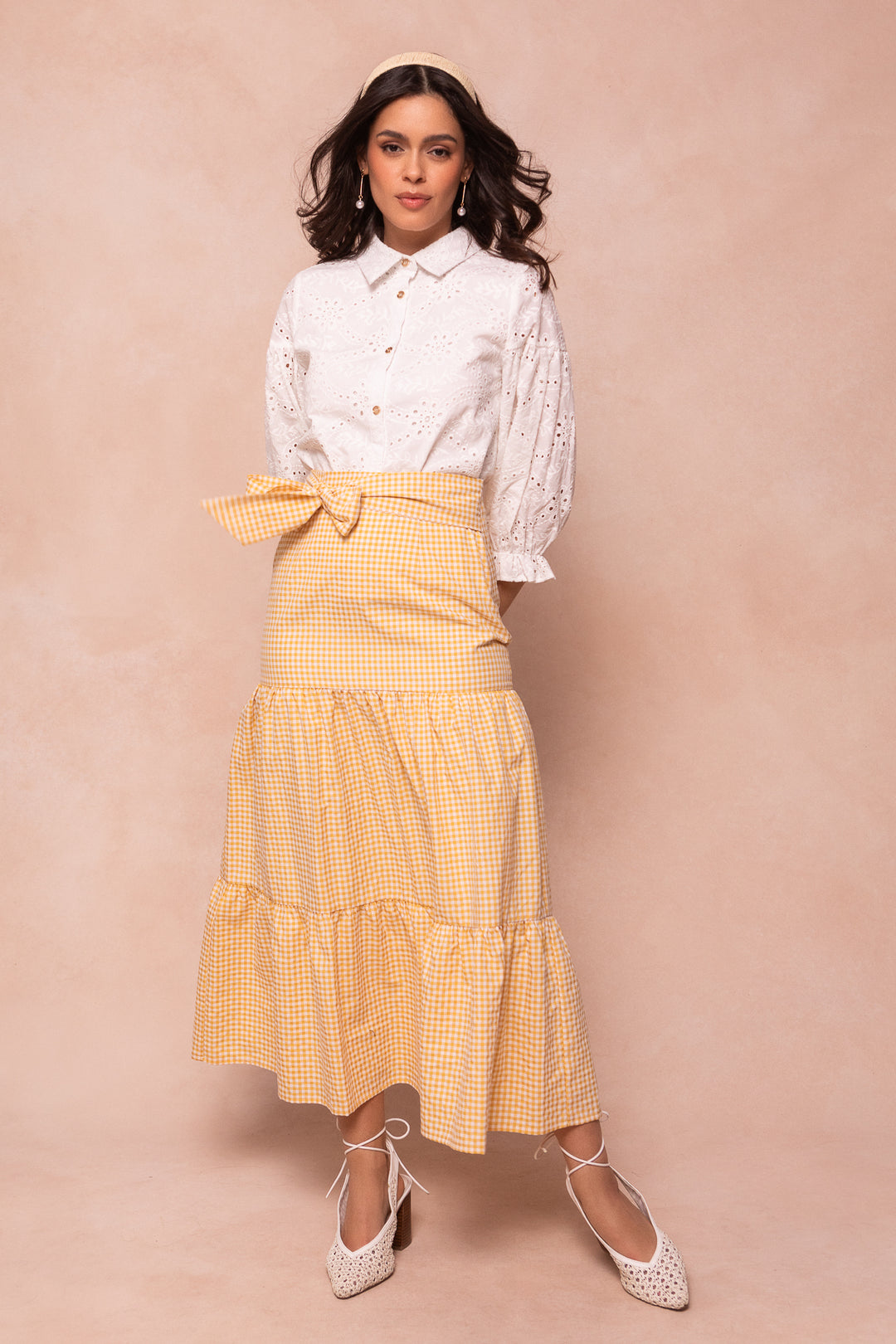 Jodi Skirt in Yellow Gingham