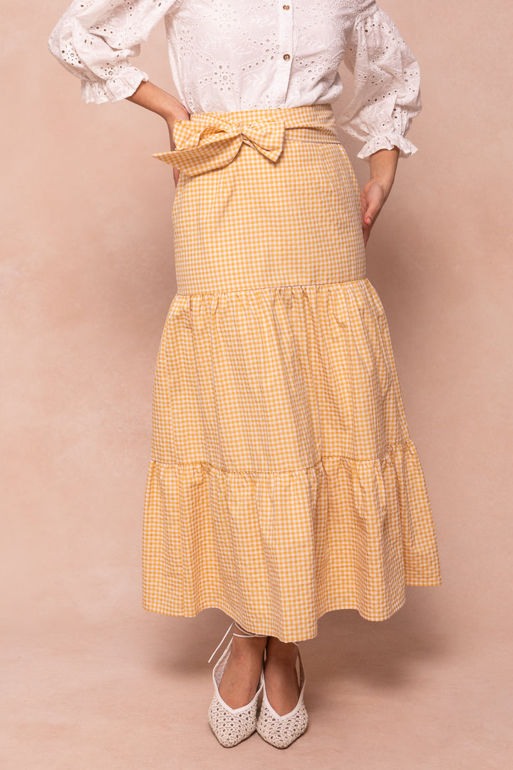 Jodi Skirt in Yellow Gingham