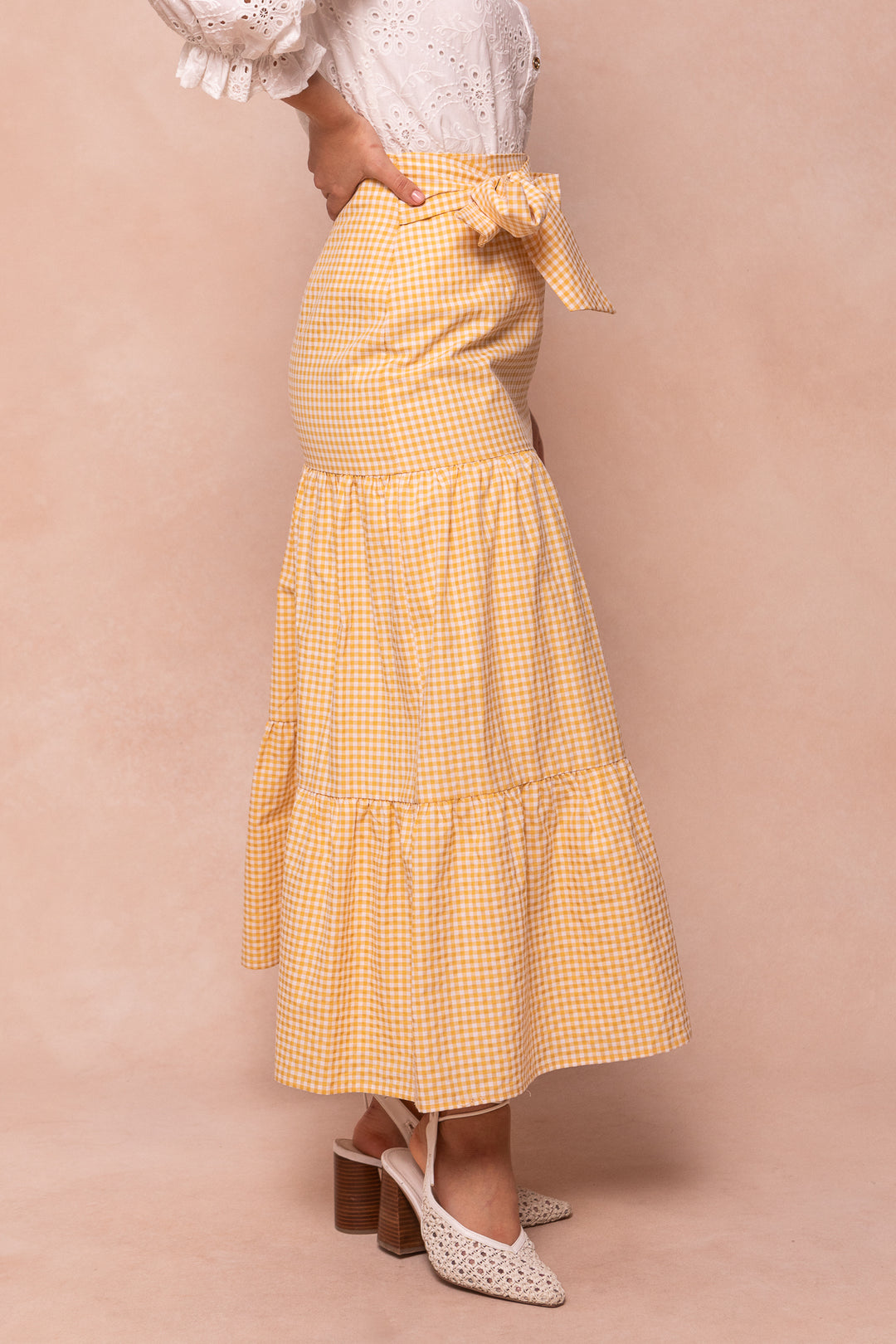 Jodi Skirt in Yellow Gingham